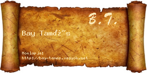 Bay Tamás névjegykártya