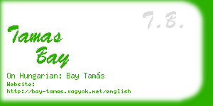 tamas bay business card